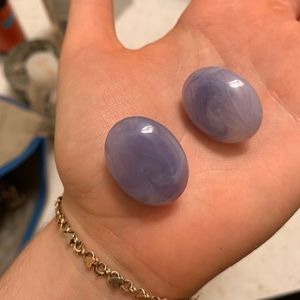 Purple Stone Vintage Earrings